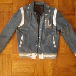 LEGRAND HOMME -Light blue  Suede Varsity- Large